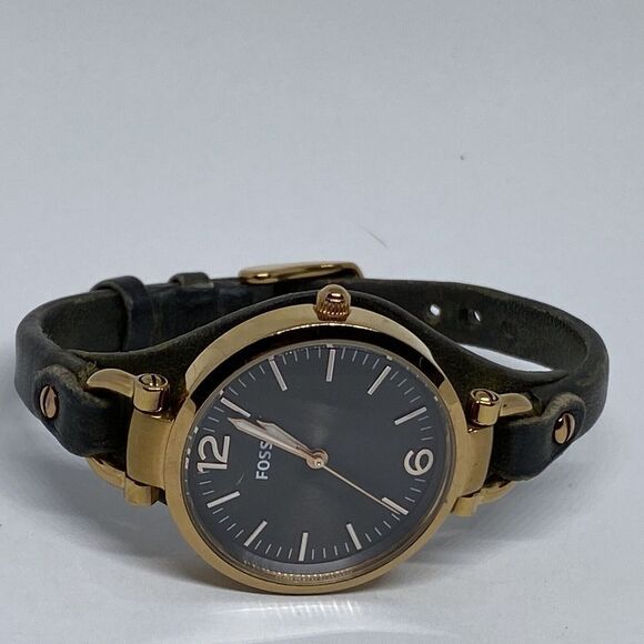 Fossil Georgia ES3077 Women's Gray Leather Analog Dial Quartz Wrist Watch UC381 - Picture 7 of 12